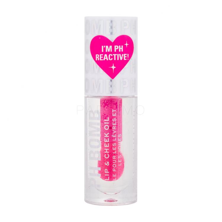 Makeup Revolution London pH Bomb Lip &amp; Cheek Oil Ulei de buze pentru femei 4,5 ml Nuanţă Universal