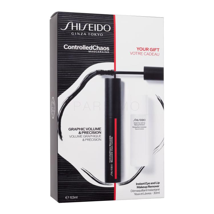 Shiseido ControlledChaos MascaraInk Set cadou Rimel ControlledChaos MascaraInk 11,5 ml + demachiant Instant Eye and Lip Makeup Remover 30 ml