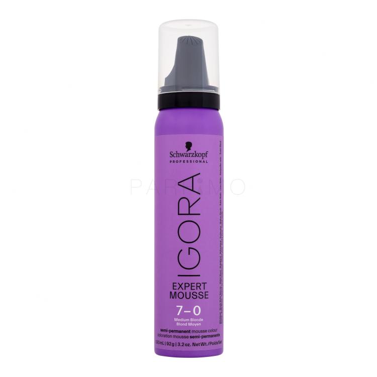 Schwarzkopf Professional Igora Expert Mousse Vopsea de păr pentru femei 100 ml Nuanţă 7-0 Medium Blonde