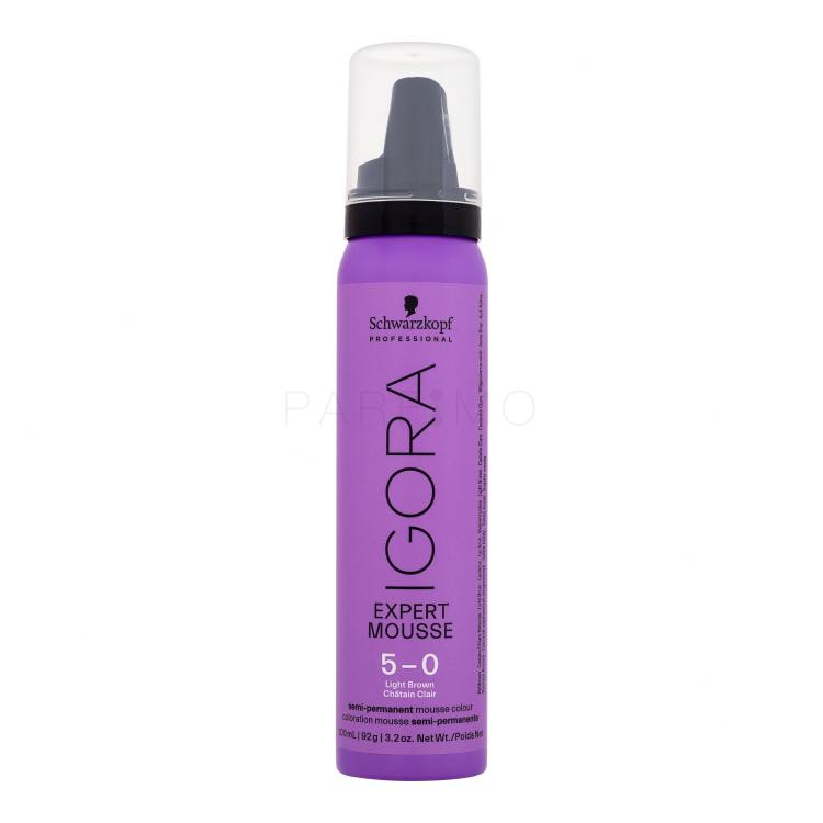 Schwarzkopf Professional Igora Expert Mousse Vopsea de păr pentru femei 100 ml Nuanţă 5-0 Light Brown