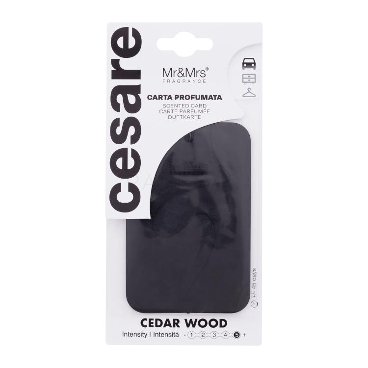 Mr&amp;Mrs Fragrance Cesare Scented Card Cedar Wood Parfumuri de mașină 1 buc