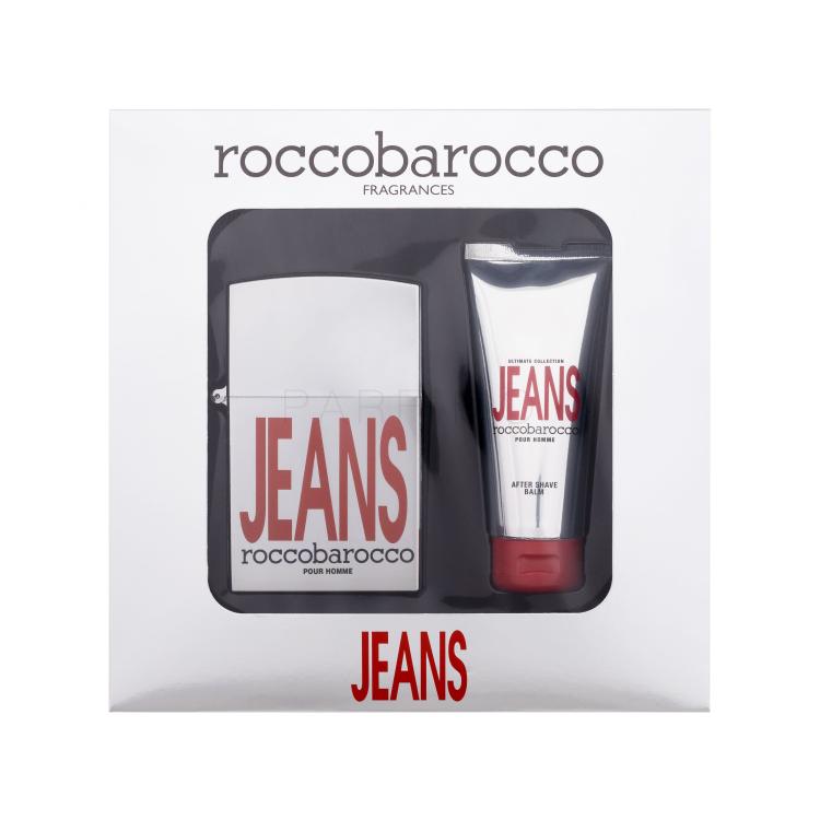 Roccobarocco Jeans Set cadou Apă de toaletă 75 ml + balsam după ras 100 ml