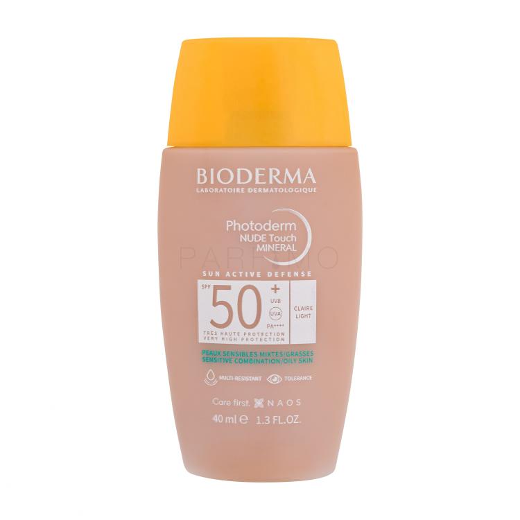 BIODERMA Photoderm Nude Touch Mineral SPF50+ Pentru ten 40 ml Nuanţă Light