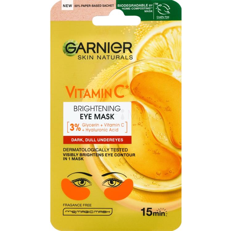 Garnier Skin Naturals Vitamin C Brightening Eye Mask Mască de ochi pentru femei 1 buc