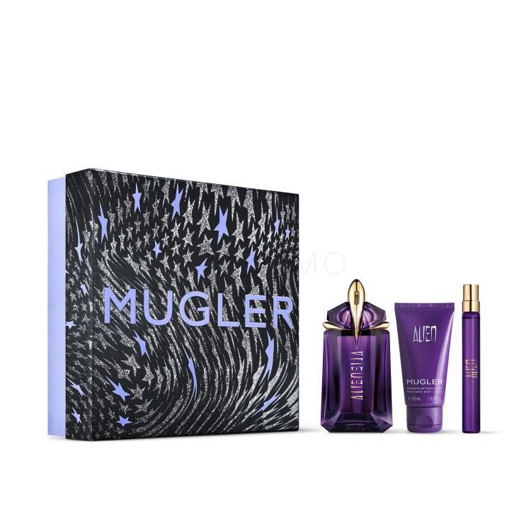 Mugler Alien Set cadou Apa de parfum 60 ml + loțiune de corp 50 ml + apa de parfum 10 ml