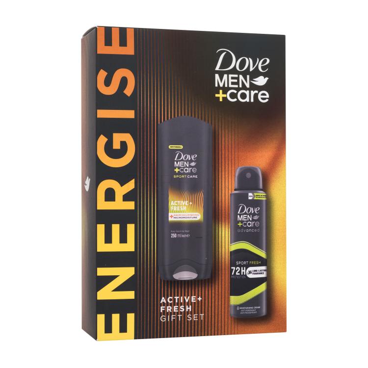 Dove Men + Care Energise Set cadou Antiperspirant Men Care Advanced Sport Fresh 150 ml + gel de duș Men Care Sport Care Active Fresh 250 ml