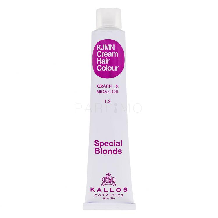 Kallos Cosmetics KJMN Cream Hair Colour Keratin &amp; Argan Oil Special Blonds Vopsea de păr pentru femei 100 ml Nuanţă 12.8 Special Ultra Pearl Blond