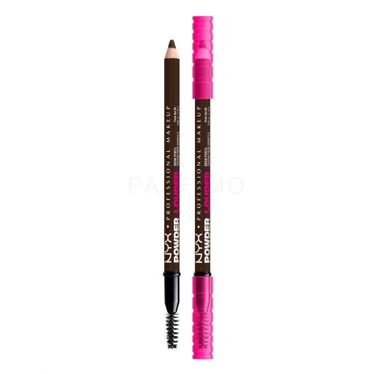 NYX Professional Makeup Powder Louder Brow Pencil Creion pentru femei 1,15 g Nuanţă 08 Deep Brown