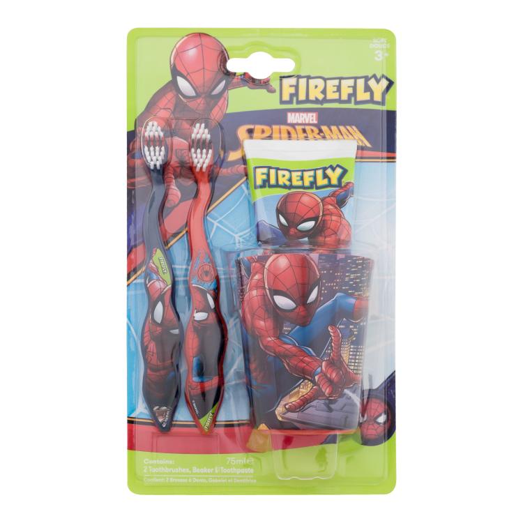 Marvel Spiderman Dental Set Set cadou Pasta de dinți 75 ml + periuțe de dinți 2 buc. + pahar