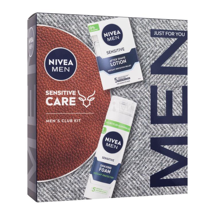 Nivea Men Sensitive Care Set cadou Aftershave Men Sensitive 100 ml + spumă de ras Men Sensitive 200 ml