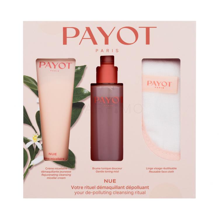 PAYOT Nue De-Polluting Cleansing Ritual Set cadou Apă micelară de curățare 75 ml + tonic spray 100 ml + șervețele demachiante