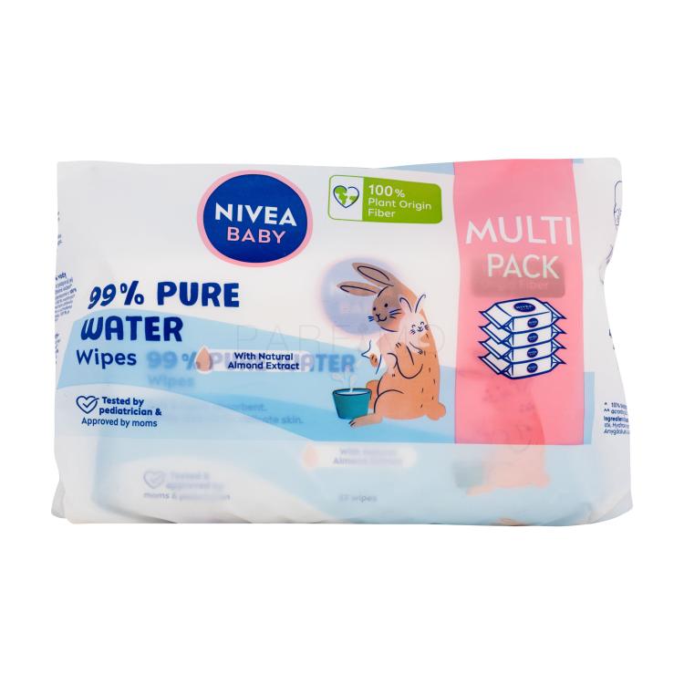 Nivea Baby 99% Pure Water Wipes Șervețele faciale pentru copii 4x57 buc