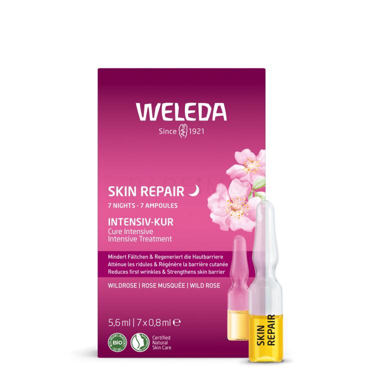 Weleda Wild Rose 7 Nights Intensive Treatment Ser facial pentru femei 7x0,8 ml