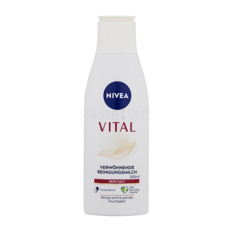 Nivea Vital Pampering Cleansing Milk Lapte de curățare pentru femei 200 ml