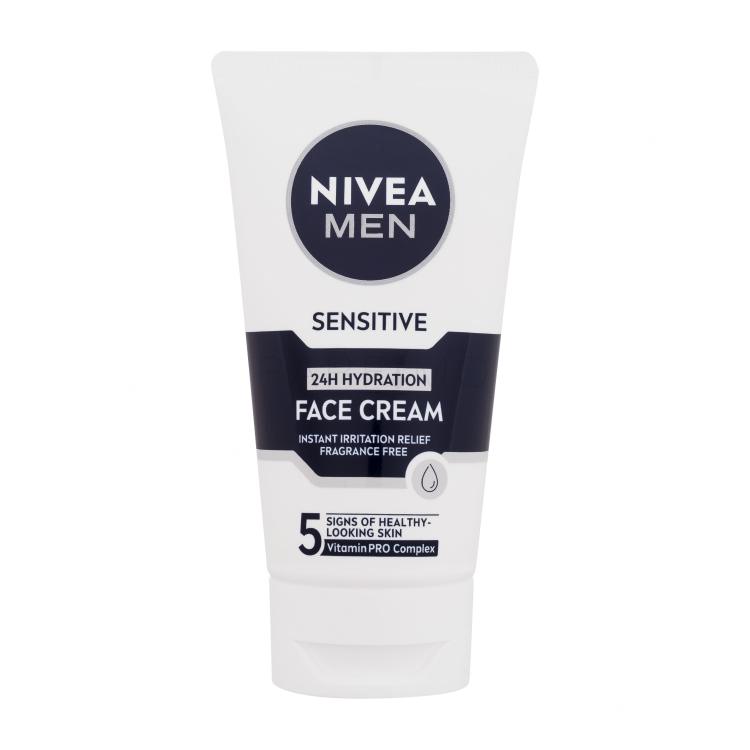 Nivea Men Sensitive 24H Hydration Face Cream Cremă de zi pentru bărbați 75 ml