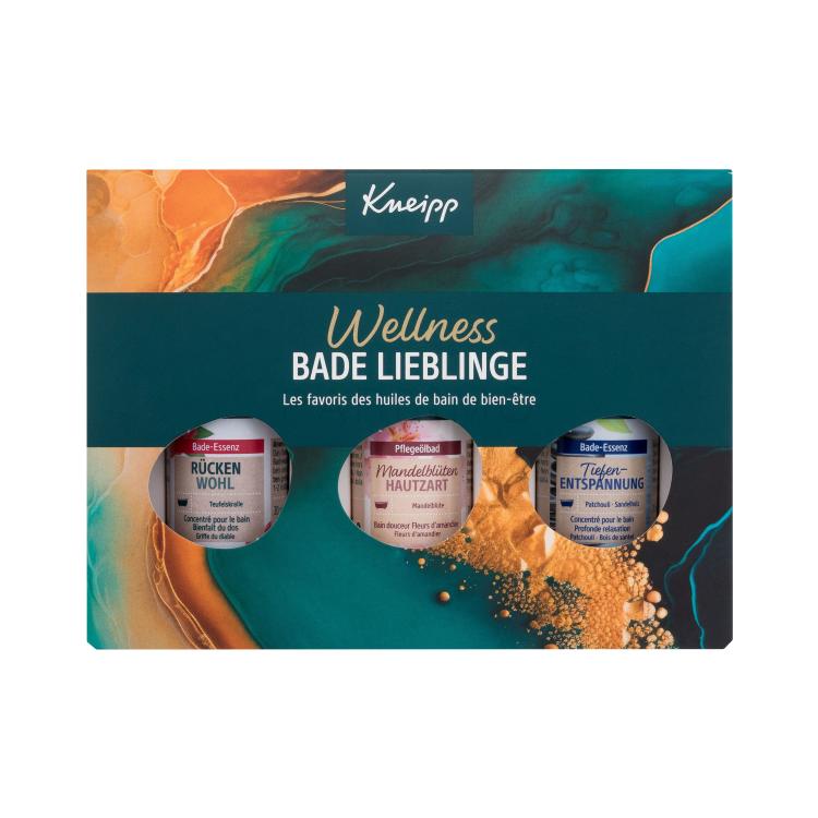 Kneipp Bath Oil Wellness Set cadou Back Comfort (Confort pentru spate) 20 ml + Almond Blossom (Blândețea florilor de migdal) 20 ml + Deep Relaxation (Relaxare profundă) 20 ml