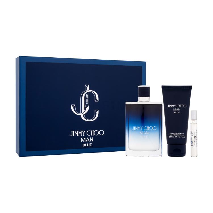 Jimmy Choo Man Blue Set cadou Apă de toaletă 100 ml + apă de toaletă 7,5 ml + gel de duș 100 ml