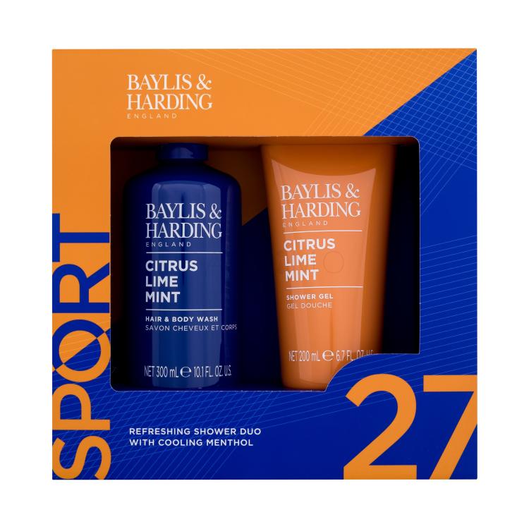 Baylis &amp; Harding Citrus Lime Mint Refreshing Shower Duo Set cadou Gel de duș pentru corp și păr 300 ml + gel de duș 200 ml