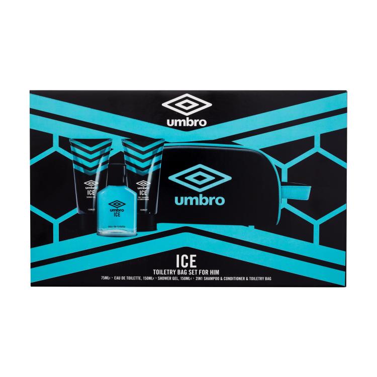 UMBRO Ice Set cadou Apă de toaletă 75 ml + gel de duș 150 ml + șampon și balsam 2în1 150 ml + trusă cosmetică