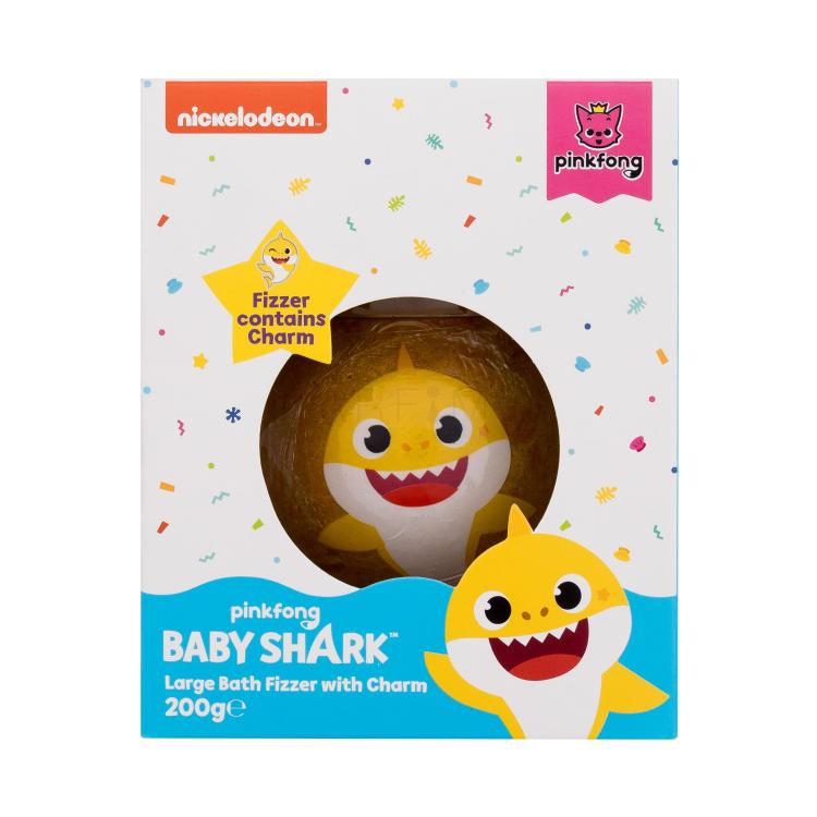 Pinkfong Baby Shark Bath Fizzer Yellow Bilă efervescentă de baie pentru copii 200 g