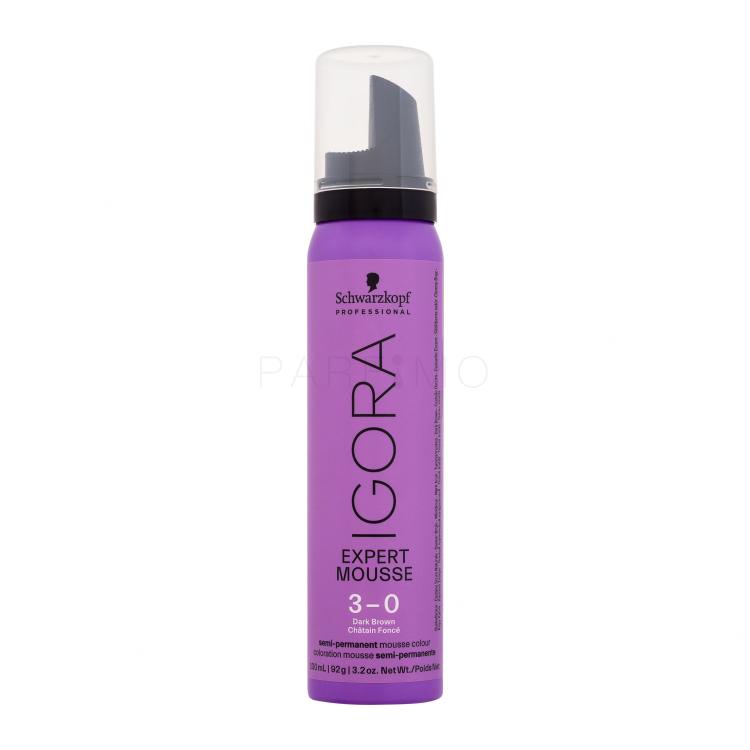 Schwarzkopf Professional Igora Expert Mousse Vopsea de păr pentru femei 100 ml Nuanţă 3-0 Dark Brown