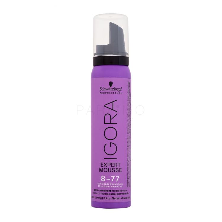 Schwarzkopf Professional Igora Expert Mousse Vopsea de păr pentru femei 100 ml Nuanţă 8-77 Light Blonde Copper Extra