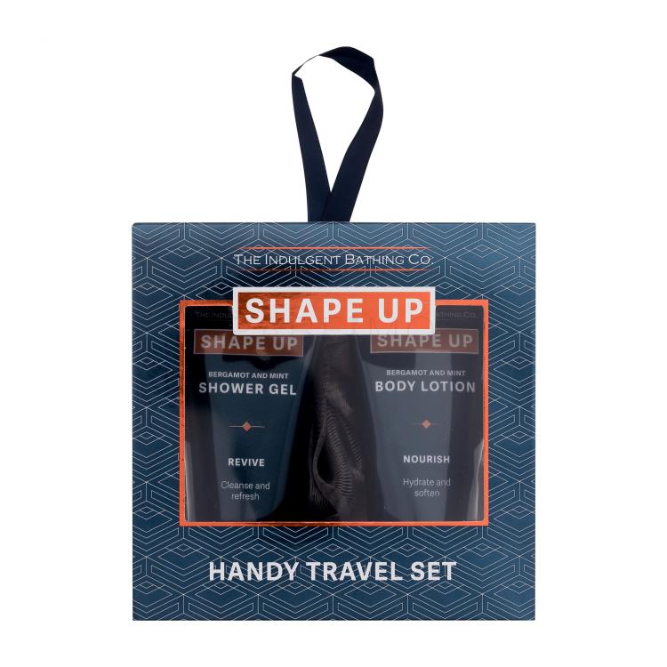 Xpel Shape Up Handy Travel Set Set cadou Gel de duș Bergamot &amp; Mint 50 ml + loțiune de corp Bergamot &amp; Mint 50 ml + burete de baie Cutie cu defect