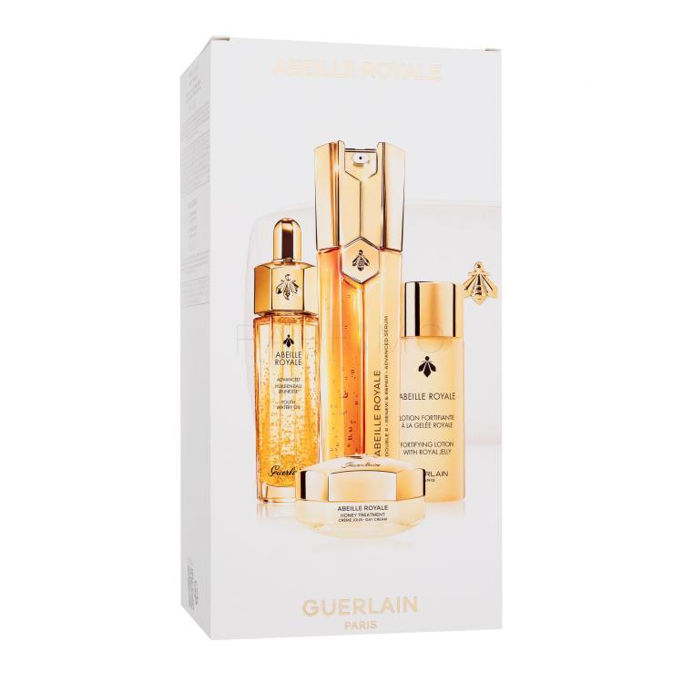 Guerlain Abeille Royale Age-Defying Programme Set cadou Ser facial Abeille Royale Double R Renew &amp; Repair Advanced Serum 50 ml + ulei facial Abeille Royale Advanced Youth Watery Oil 15 ml + cremă de zi pentru față Abeille Royale Honey Treatment 15 ml + loțiune tonică pentru față Abeille Royale Forti