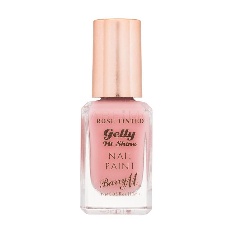 Barry M Gelly Hi Shine Rose Tinted Nail Paint Lac de unghii pentru femei 10 ml Nuanţă Eden Rose