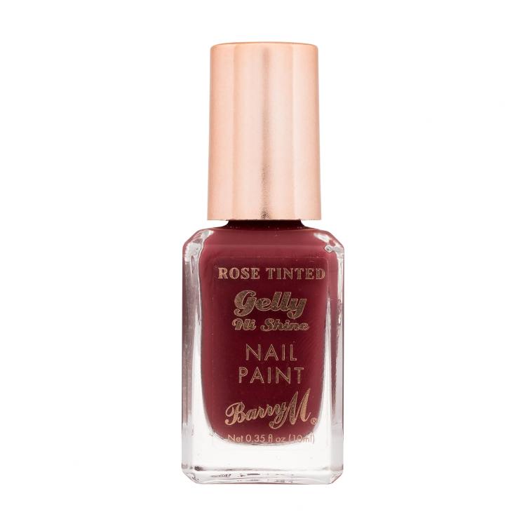 Barry M Gelly Hi Shine Rose Tinted Nail Paint Lac de unghii pentru femei 10 ml Nuanţă French Rose