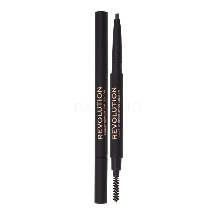 Makeup Revolution London Duo Brow Definer Creion pentru femei 0,25 g Nuanţă Medium Brown