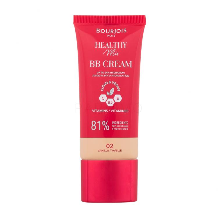 BOURJOIS Paris Healthy Mix Clean &amp; Vegan BB Cream Cremă BB pentru femei 30 ml Nuanţă 02 Vanile