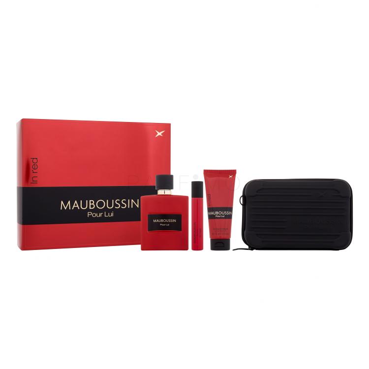 Mauboussin Pour Lui In Red Set cadou Apă de parfum 100 ml + gel de duș 75 ml + apă de parfum 20 ml