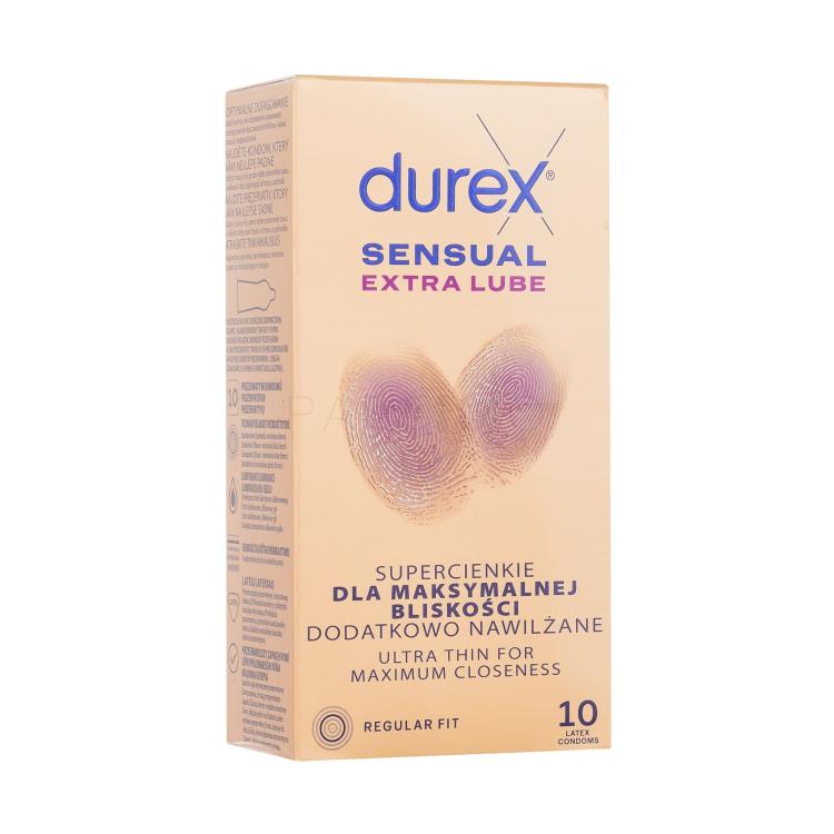 Durex Sensual Extra Lube Prezervative pentru bărbați Set