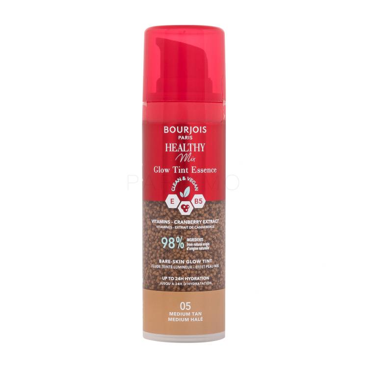 BOURJOIS Paris Healthy Mix Clean &amp; Vegan Glow Tint Essence Fond de ten pentru femei 30 ml Nuanţă 05 Medium Tan