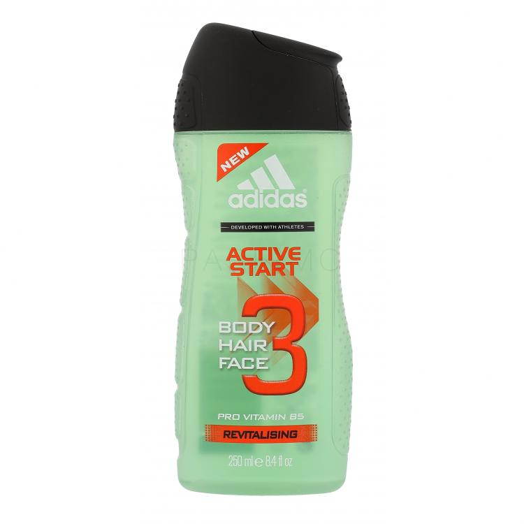 Adidas 3in1 Active Start Gel de duș pentru bărbați 250 ml