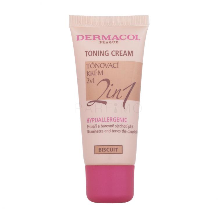 Dermacol Toning Cream 2in1 Cremă BB pentru femei 30 ml Nuanţă Biscuit