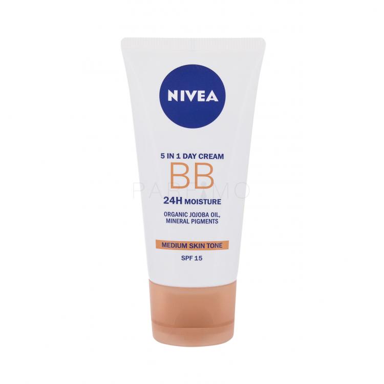 Nivea BB Cream 5in1 Day Cream SPF15 Cremă BB pentru femei 50 ml Nuanţă Medium