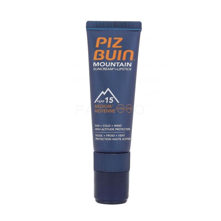 PIZ BUIN Mountain Sun Cream + Lipstick SPF15 Pentru ten 22,3 ml