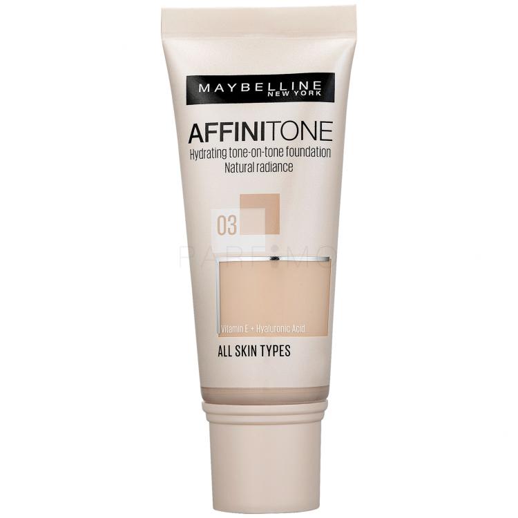 Maybelline Affinitone Fond de ten pentru femei 30 ml Nuanţă 03 Light Sand Beige