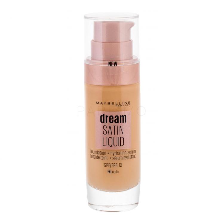 Maybelline Dream Satin Liquid SPF13 Fond de ten pentru femei 30 ml Nuanţă 21 Nude