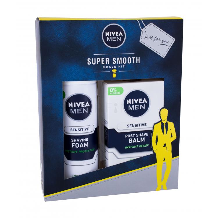 Nivea Men Sensitive Set cadou Balsam dupa barbieritl Men Sensitive 100 ml + Spuma de ras Men Sensitive 200 ml