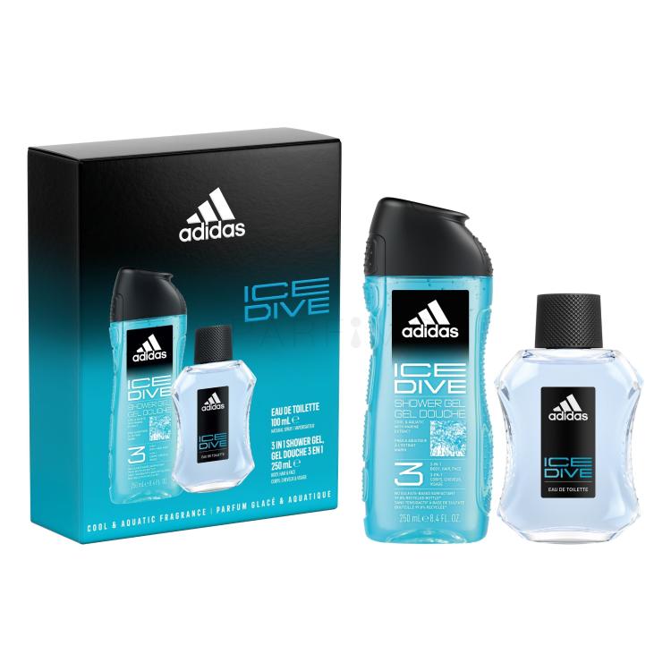 Adidas Ice Dive Set cadou EDT 100 ml + Gel de dus 250 ml