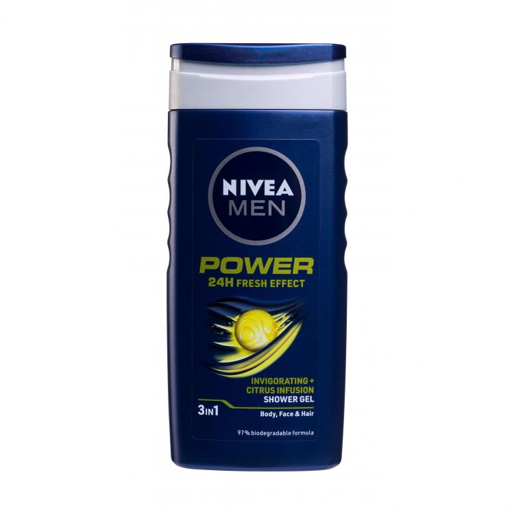 Nivea Men Power Fresh Gel de duș pentru bărbați 250 ml