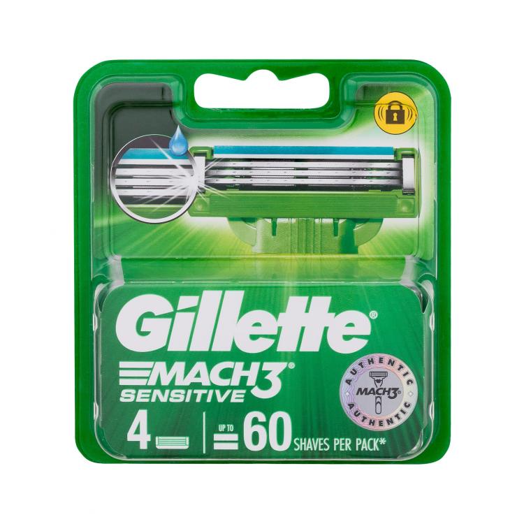 Gillette Mach3 Sensitive Rezerve lame pentru bărbați Set