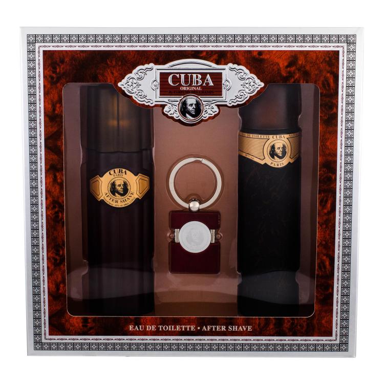 Cuba Gold Set cadou apa de toaleta 100 ml + after shave 100 ml + breloc Cutie cu defect