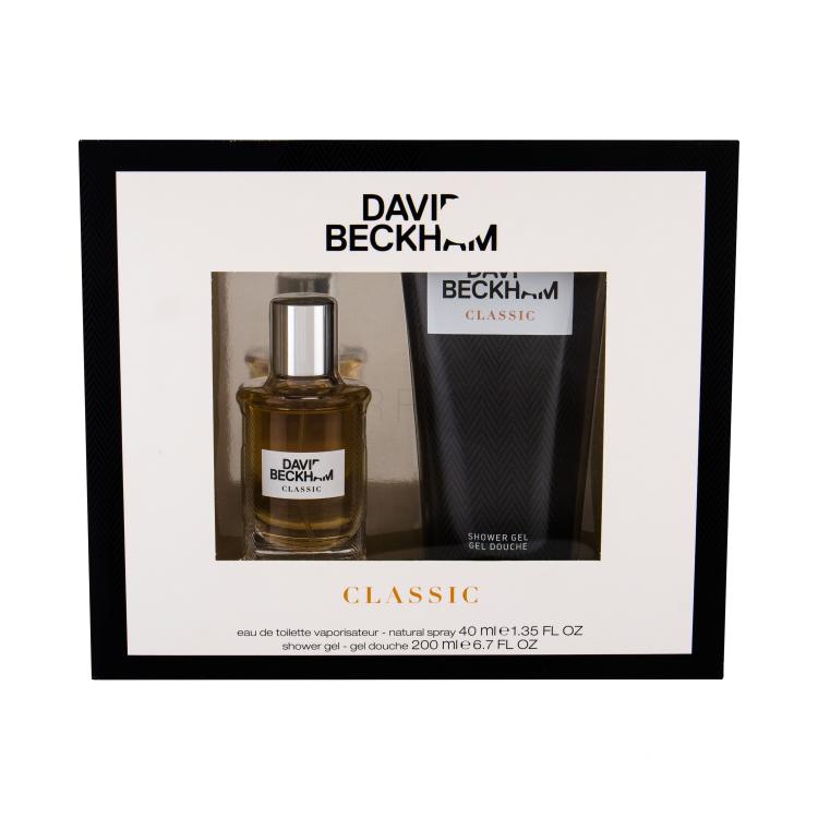 David Beckham Classic Set cadou apa de toaleta 40 ml + gel de dus 200 ml Cutie cu defect