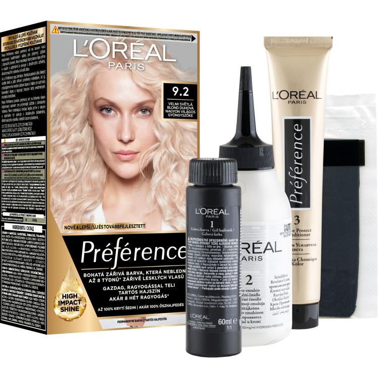 L&#039;Oréal Paris Préférence Vopsea de păr pentru femei 60 ml Nuanţă 9.2