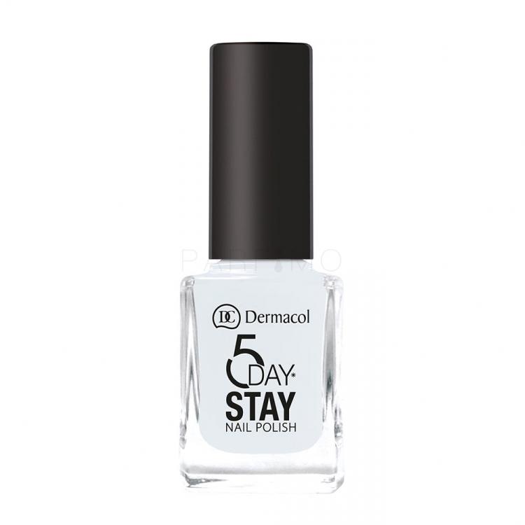 Dermacol 5 Day Stay Lac de unghii pentru femei 11 ml Nuanţă 01 Snow White