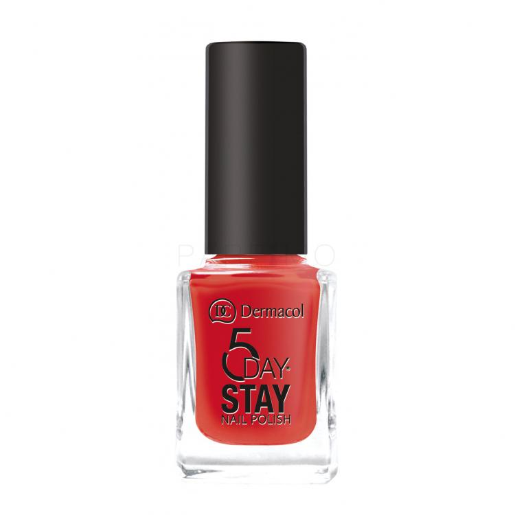 Dermacol 5 Day Stay Lac de unghii pentru femei 11 ml Nuanţă 21 Monroe Red